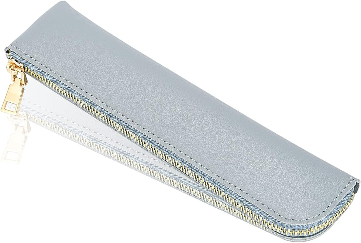 Sluxa Leather pencil case, Thin soft pen bag, Small pencil case for adults,Senior leather Minimal... | Amazon (US)