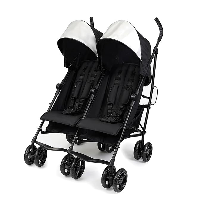 Summer Infant 3Dlite Folding Lightweight Side by Side Double Stroller with 5-Point Safety Harness... | Amazon (US)