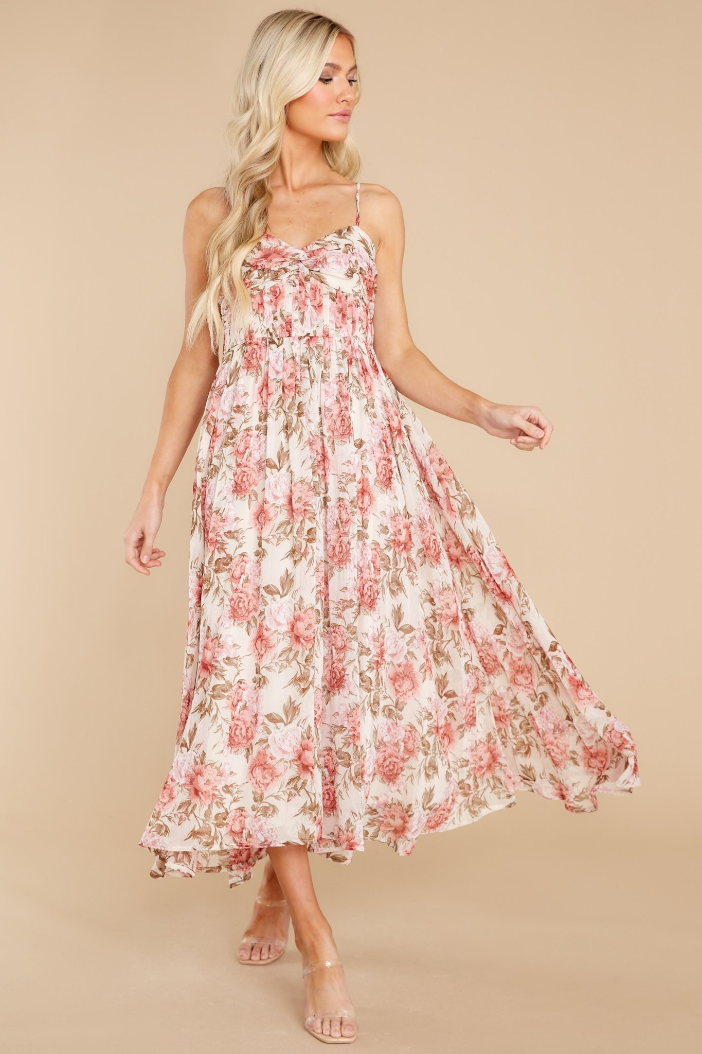Darling Discovery Pink Floral Print Maxi Dress | Red Dress 