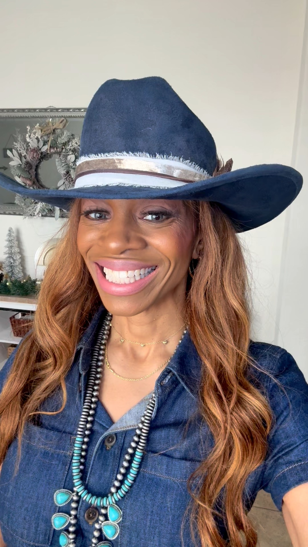 Denim + turquoise + a pop of red ❤️🤠 Western chic with a fun twist. Tap to shop ✨

#LTKstyle #LTKunder100 #LTKfinds #rodeooutfitinspo #westernstyle #cowgirlstyle #denimdress #bootsanddress #rodeoready #southernstyle #countrychic #ootd #statementboots #turquoisestyle #affordablefashion #weekendlook

#LTKstorytime #LTKOver40 #LTKootd