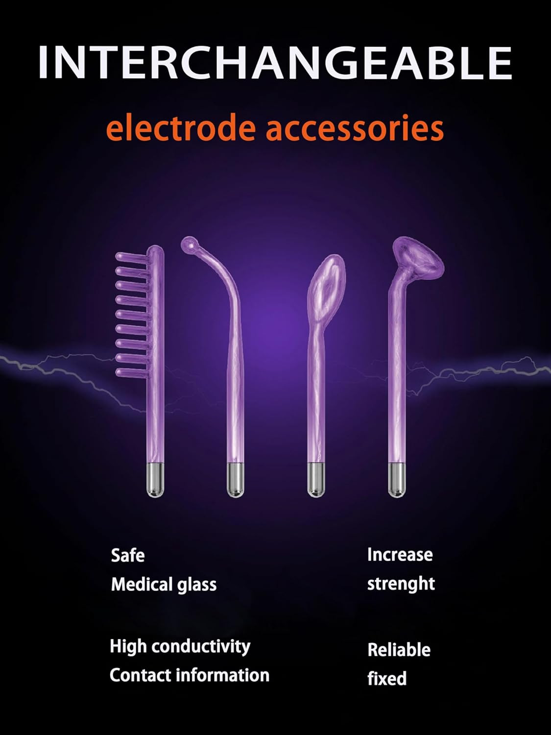 High Frequency Facial Wand,Portable Handheld High-Frequency Facial with 4 Argon Sticks - Violet (... | Amazon (US)