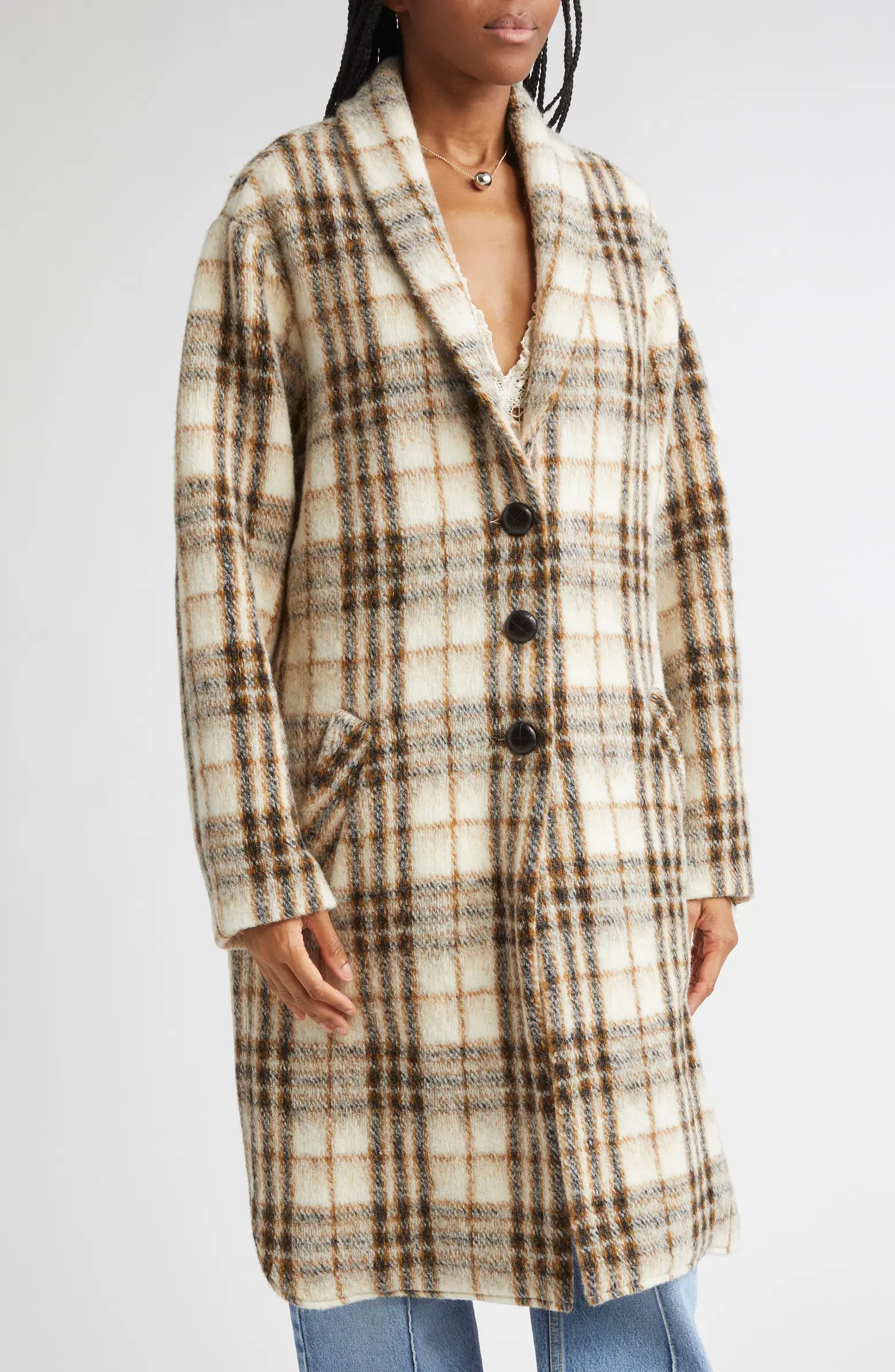 Gabriel Plaid Wool Blend Coat | Nordstrom