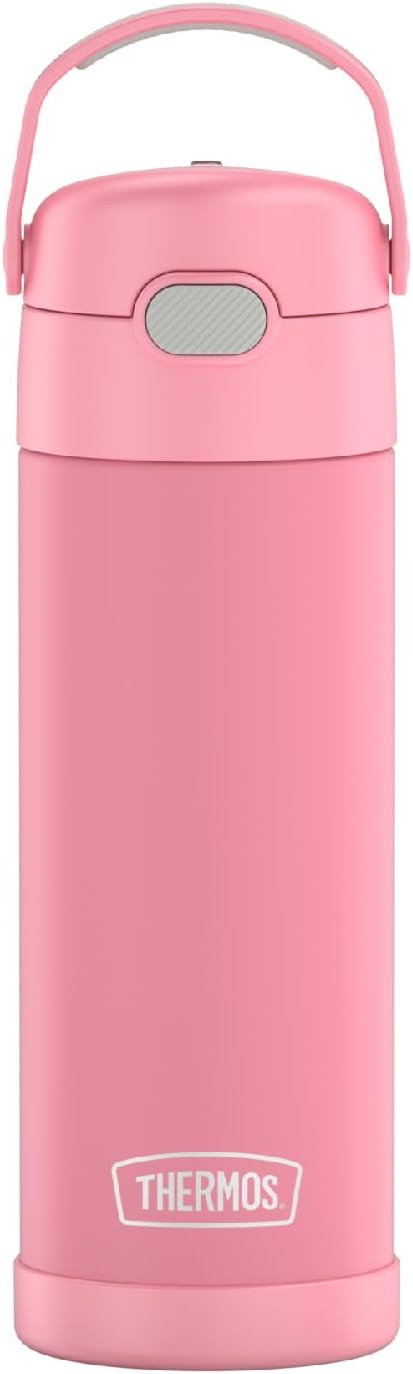 THERMOS FUNTAINER 16 Ounce Stainless Steel Vacuum Insulated Bottle with Wide Spout Lid, Pink | Amazon (US)