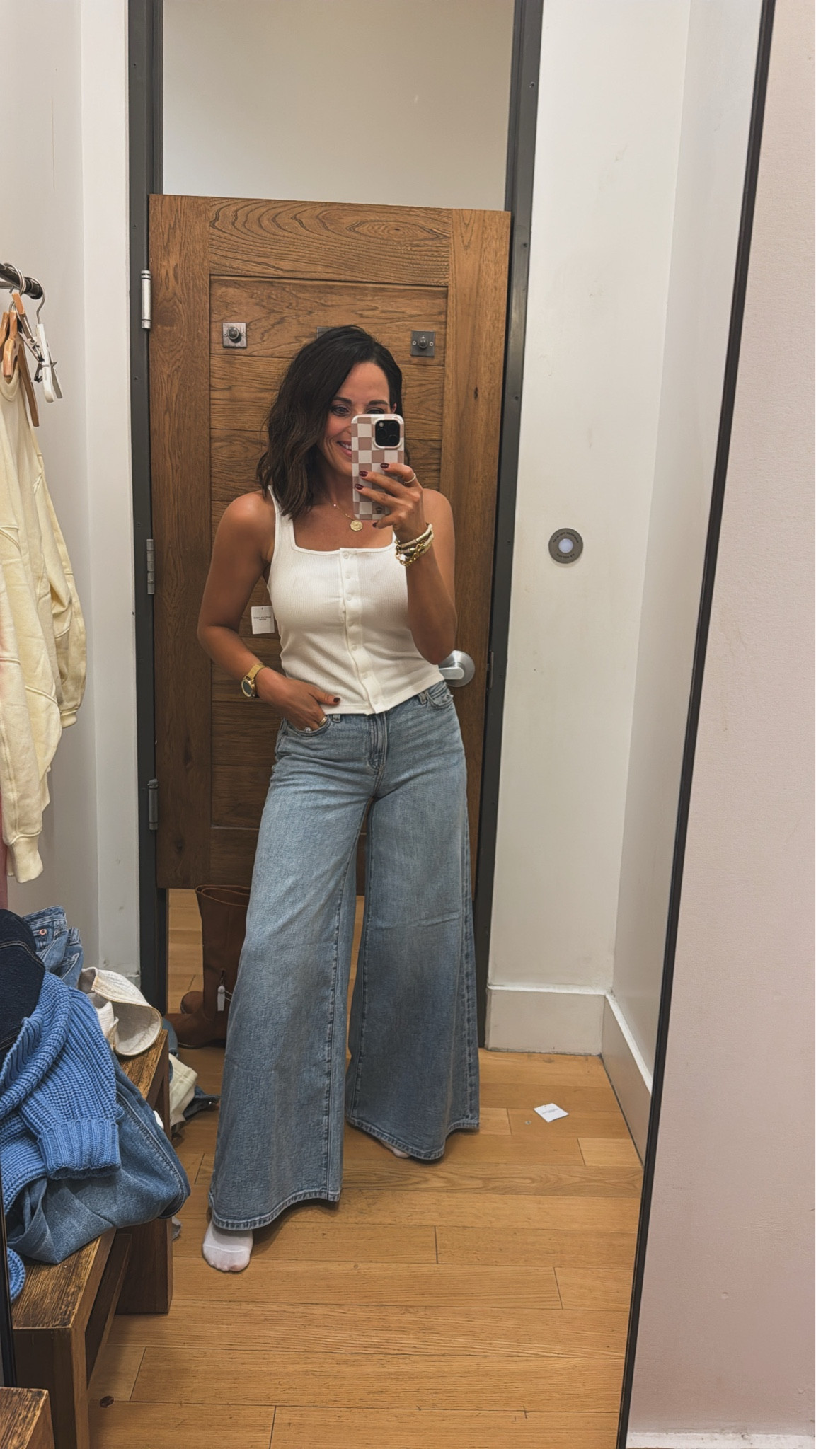 I'm loving this outfit from American Eagle! Perfect for everyday cute casual look. Obsessed with these jeans so cute American Eagle cute outfits summer time clothes cute tank tops American Eagle jean mom life outfit of the day Vintagepickin 

#LTKPetite #LTKmomlife #LTKdayinmylife