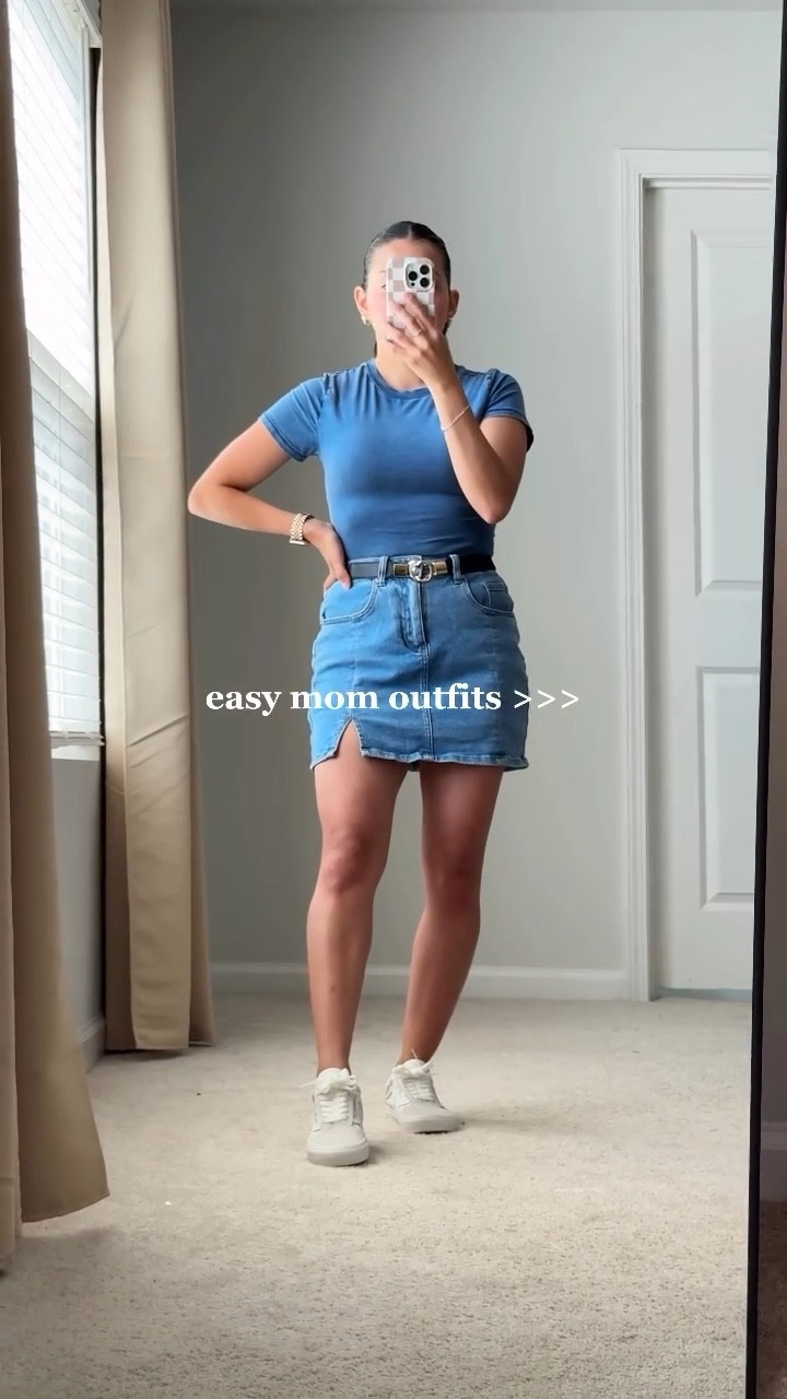 Fave baby tee from Walmart & a skort = my perfect easy go-to mom outfit 💙

#momstyle #petitefriendly #amazonfashion #walmartfinds #styleinspo