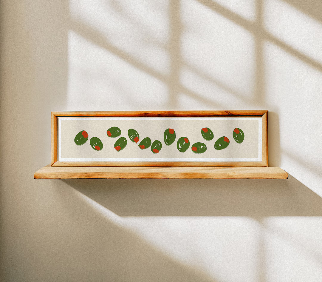 Olives Panoramic Art Print / Colourful Kitchen Print / Framed or Unframed / Restaurant Decor / 60... | Etsy (US)