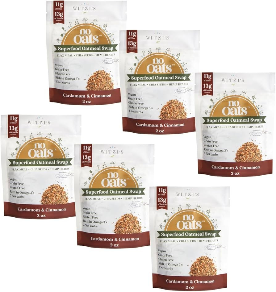Witzi's NoOats - Grain Free Overnight Oatmeal Swap - Grain Free, Gluten Free, No Sugar, Low Carb,... | Amazon (US)