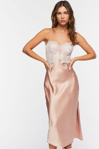 Bustier Satin Slip Midi Dress | Forever 21 (US)