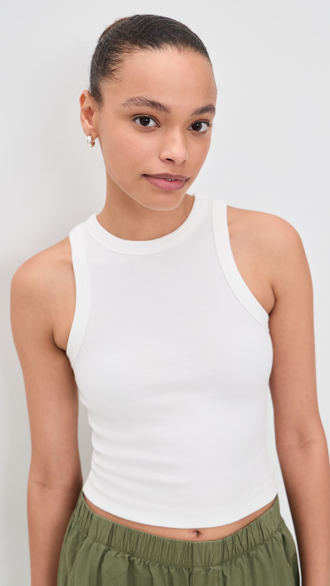Lexi Rib Sun In High Neck Crop Tank | Shopbop