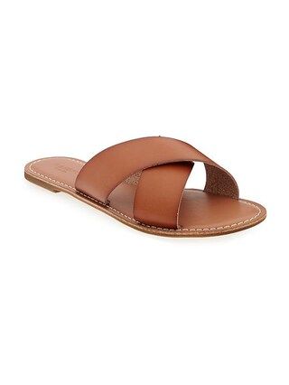 Old Navy Criss Cross Slides For Women Size 8 - Tan | Old Navy US