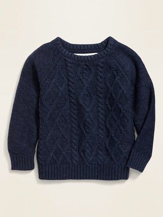 Cable-Knit Raglan Sweater for Toddler Boys | Old Navy (US)
