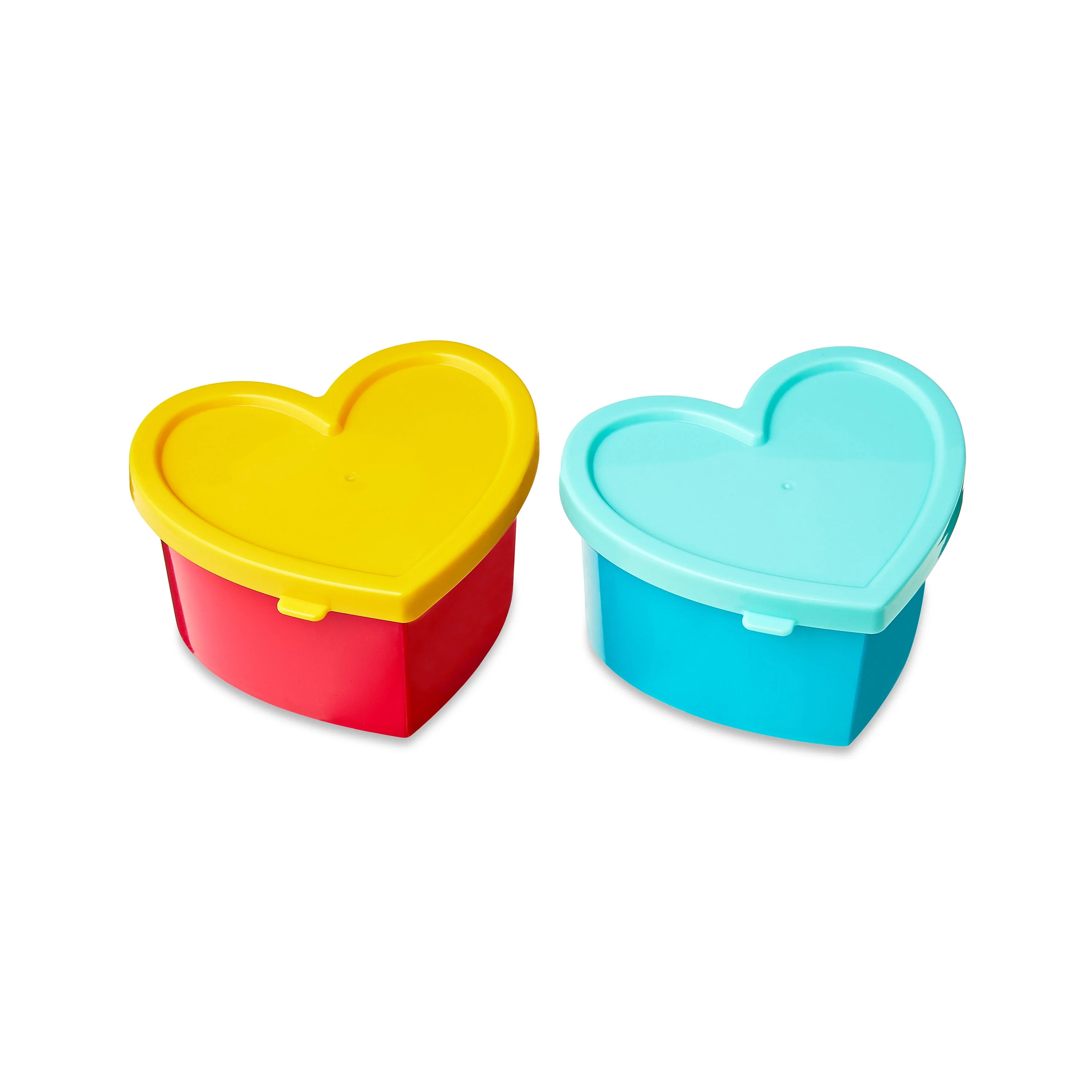 Valentine's Day Multi Colors Heart-Shaped Snack Containers, 2 Pack, by Way To Celebrate - Walmart... | Walmart (US)