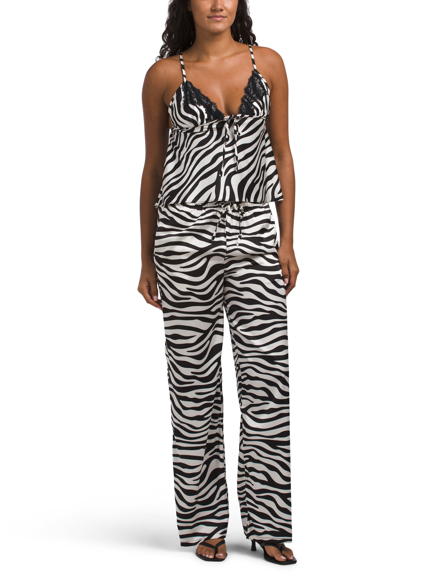 Zebra Lace Top And Pants Set | TJ Maxx