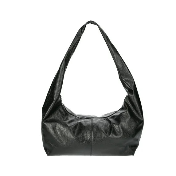 No Boundaries Women's Stud Hobo Bag, Black | Walmart (US)