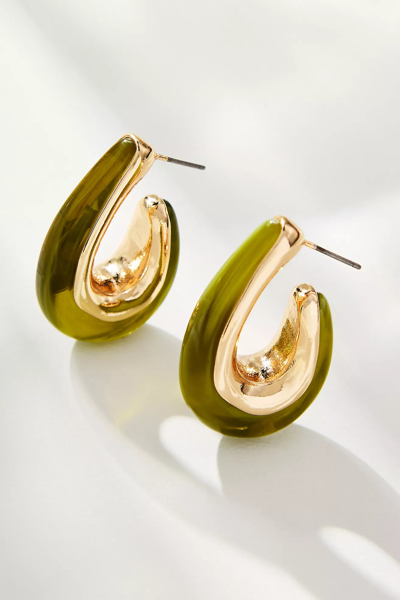 Metal & Resin Hoop Earrings | Anthropologie (US)