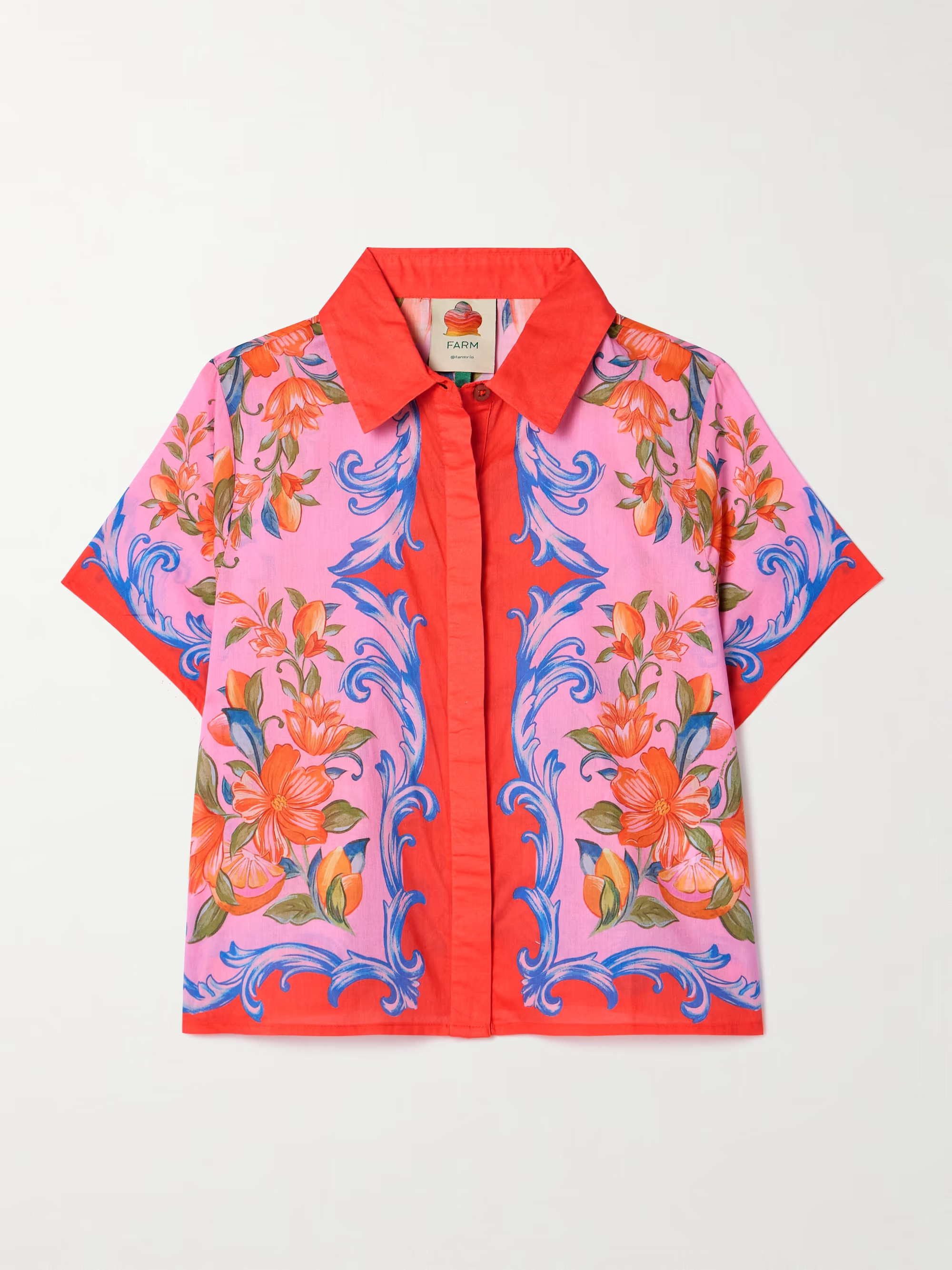 Sicily printed cotton-voile shirt | NET-A-PORTER APAC