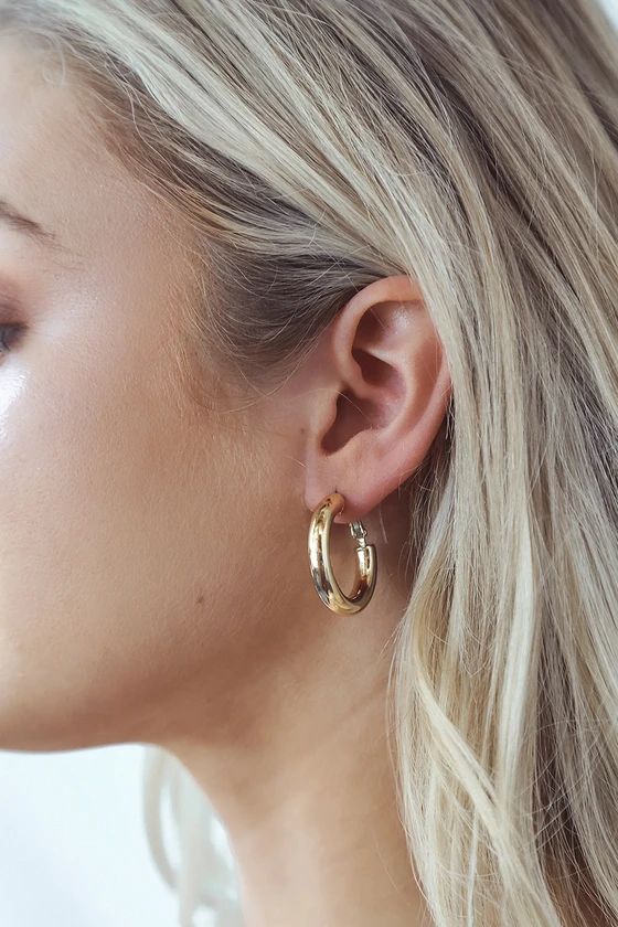 Match My Energy 14KT Gold Hoop Earrings | Lulus