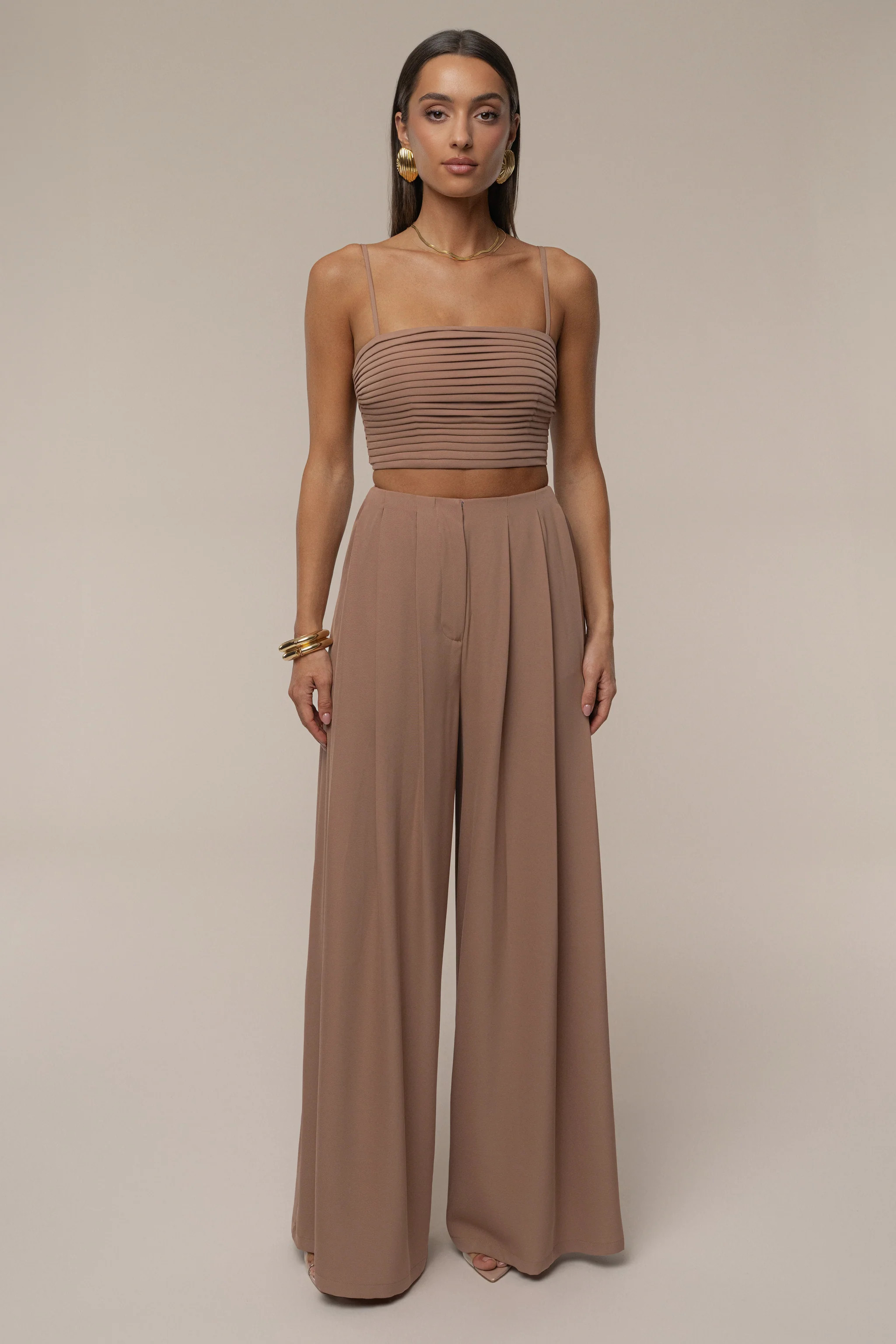 Beige Serenade Pant Set | JLUXLABEL US