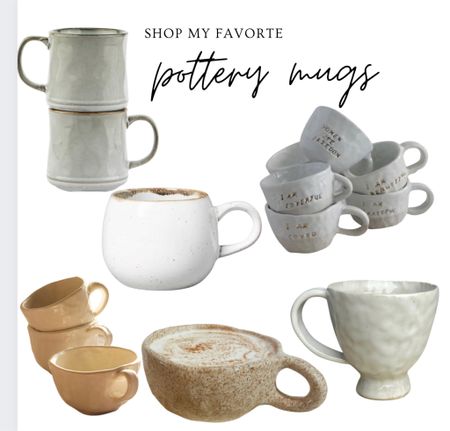 Pottery mugs and stoneware 

#LTKunder50 #LTKhome #LTKSeasonal