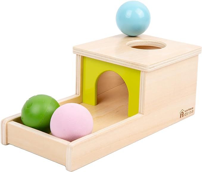 Adena Montessori Object Permanence Box with Tray Three Balls Montessori Toys for 6-12 Months Baby... | Amazon (US)