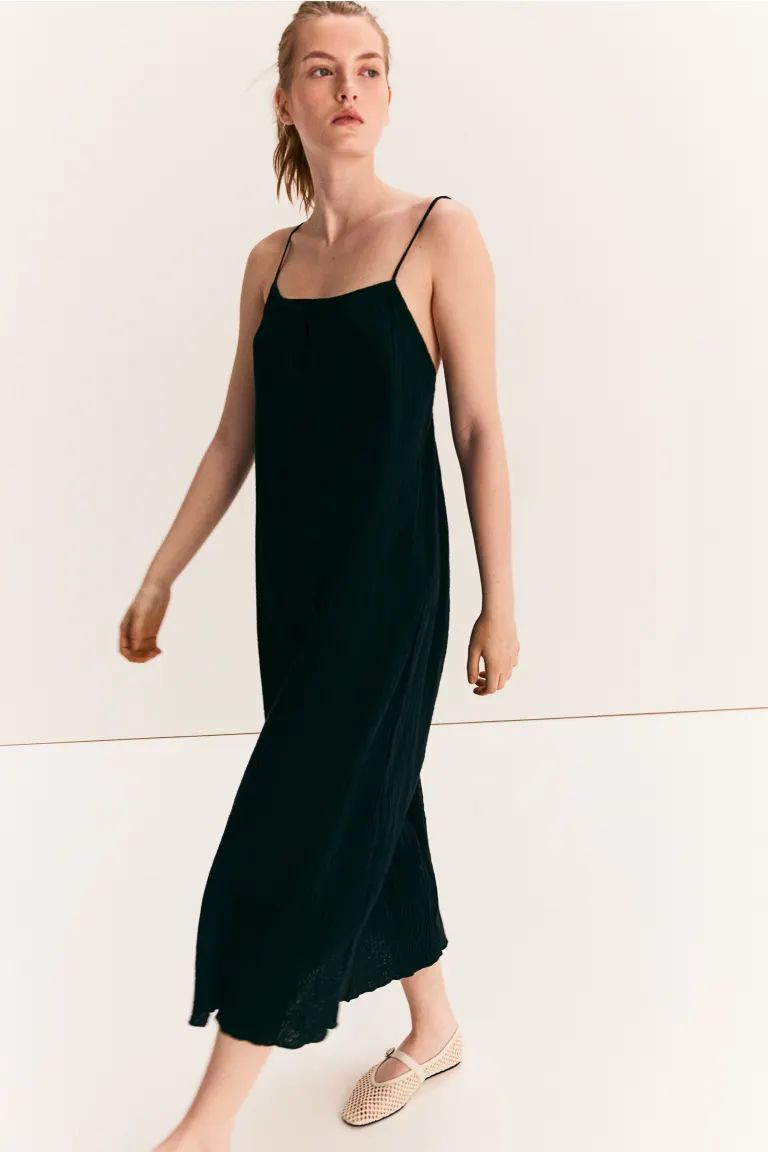 Tie-detail Easy-wear Dress - Black - Ladies | H&M US | H&M (US + CA)