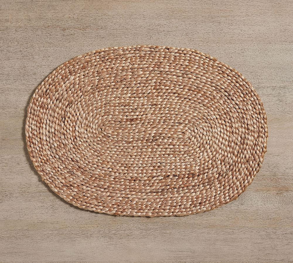 Mori Oval Coil Handwoven Jute Placemats | Pottery Barn (US)