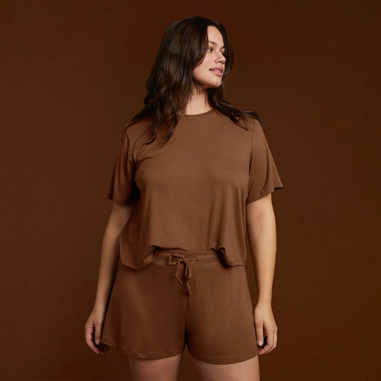 Women's Pajama Shorts Set - Chocolate - nuuds | nuuds