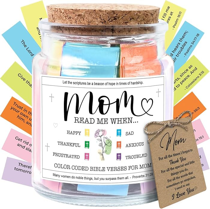 NewEleven Mothers Day Gifts For Mom, Mom Gifts From Daughters Son on Mother Birthday, Bible Jar, ... | Amazon (US)
