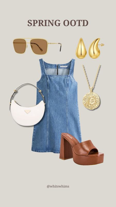 SPRING OUTFIT!! 

Denim dress 
Platforms 
Sandals 
Spring outfit 
Summer outfit 
Prada 
Denim dress 

#LTKparties #LTKSeasonal #LTKstyletip