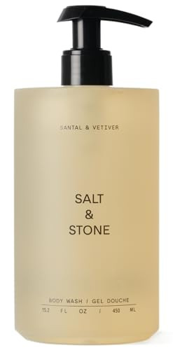 SALT & STONE Antioxidant-Rich Body Wash - Santal & Vetiver | Cleanse, Nourish & Soften Skin with Niacinamide & Hyaluronic Acid | Free From Parabens, Sulfates & Phthalates (15.2 fl oz) | Amazon (US)