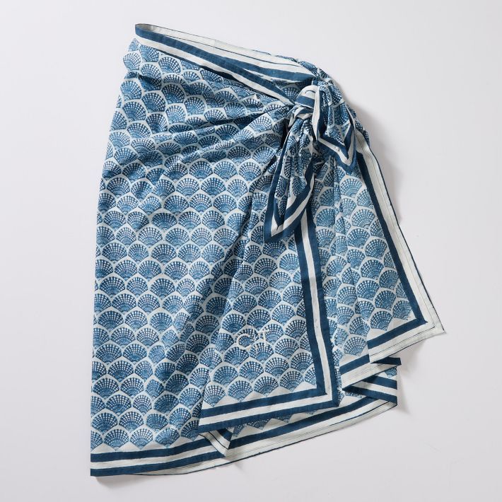 Shell Block Print Sarong | Mark and Graham