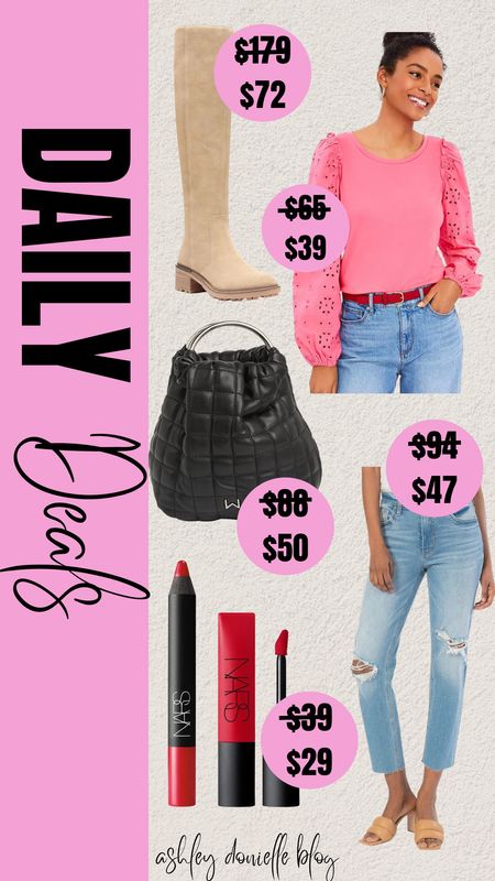 Daily deals!

Knee-high, boots, purse, eyelet, top, sweater, jeans, red lipstick

#LTKSeasonal #LTKstyletip #LTKsalealert