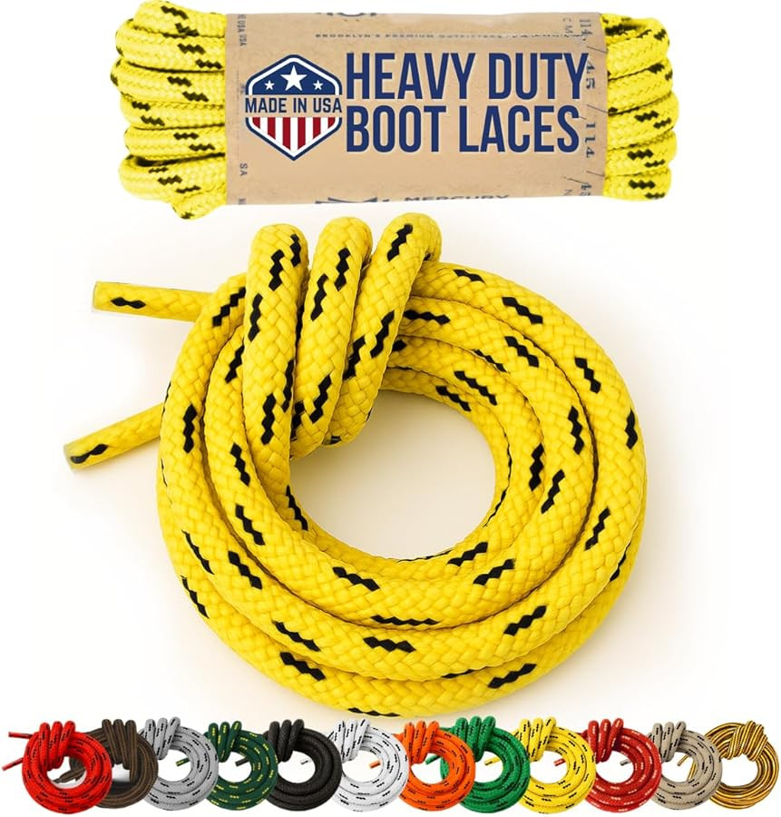 Honey Badger Boot Laces, USA Made Indestructible Shoelaces, Round Heavy Duty Bootlaces for Work &... | Amazon (US)