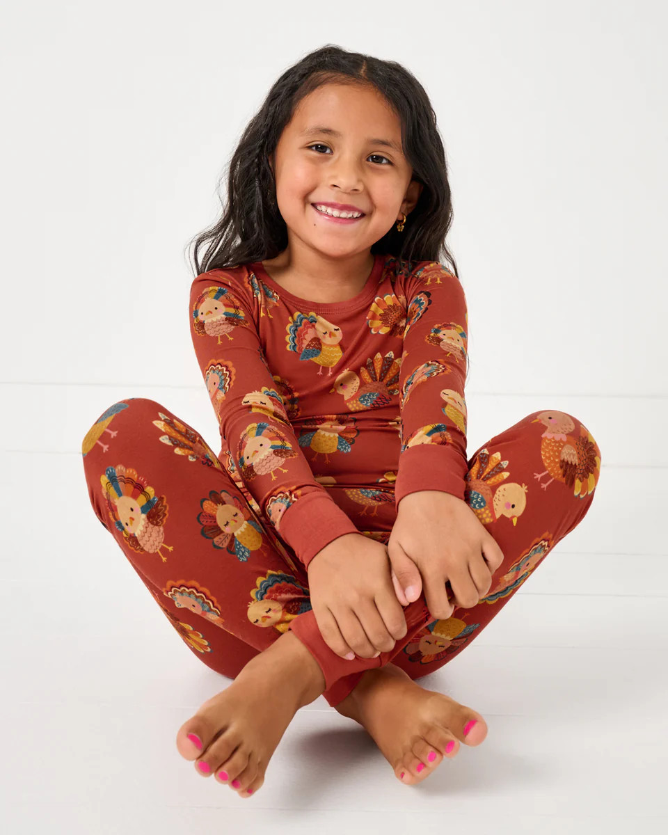 Grateful Gobbles Two-Piece Pajama Set | Little Sleepies
