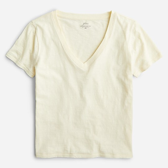 New vintage cotton V-neck T-shirt | J. Crew US
