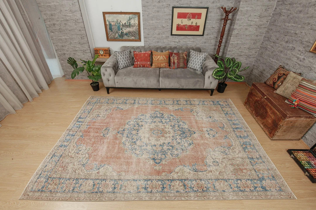 Living Room Rug 7x10  Vintage Turkish Rug 6'7 X - Etsy | Etsy (US)