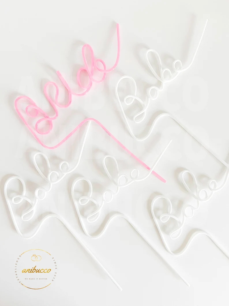 XL White  Babe & Bride Party Straw, Bride’s Babes, Bridesmaid Party Favor Babe Bachelorette Par... | Etsy (US)