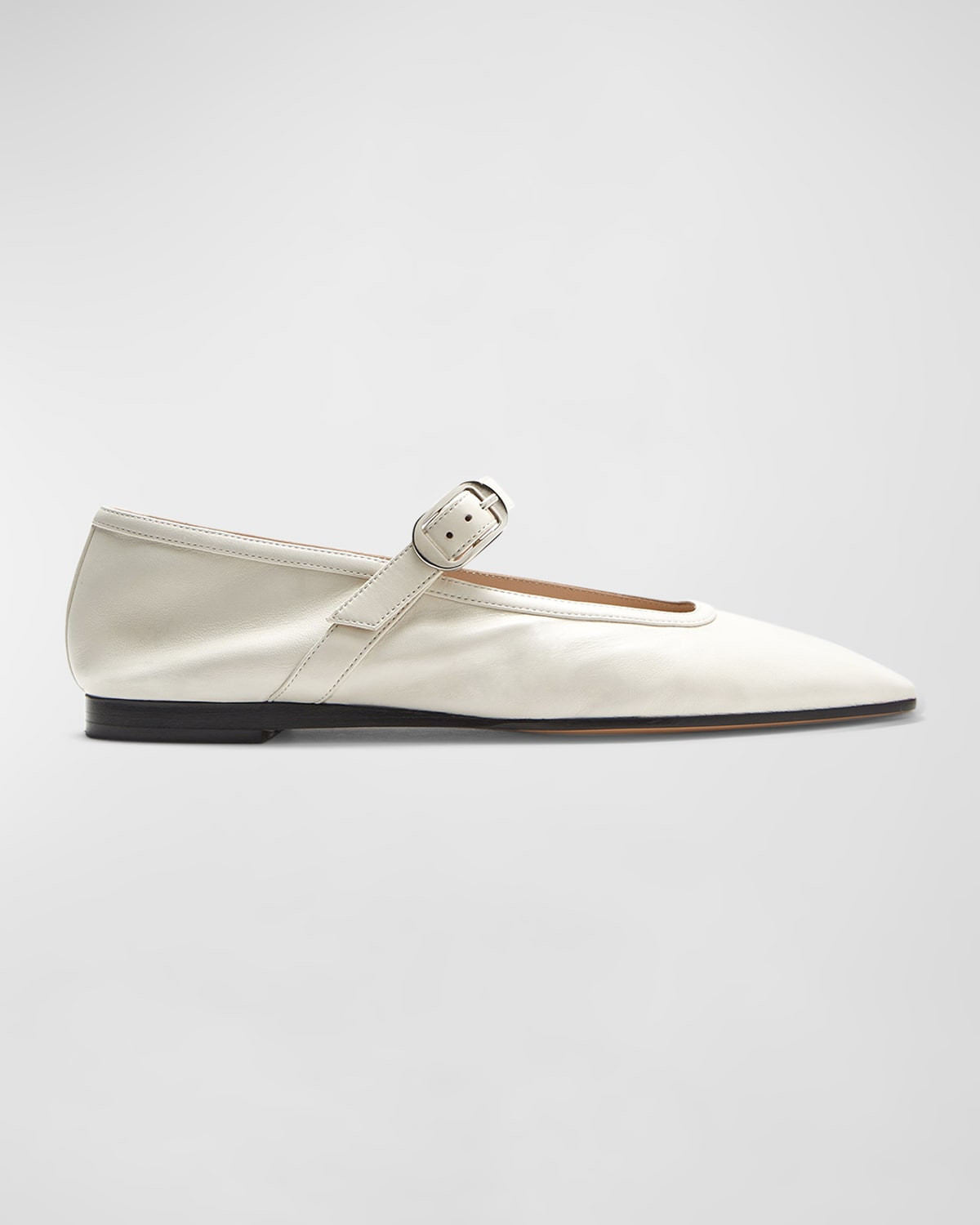 Leather Mary Jane Ballerina Flats | Neiman Marcus