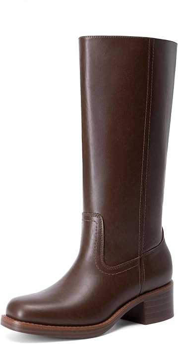 DREAM PAIRS Women's Mid Calf Riding Banana Boots | Amazon (US)