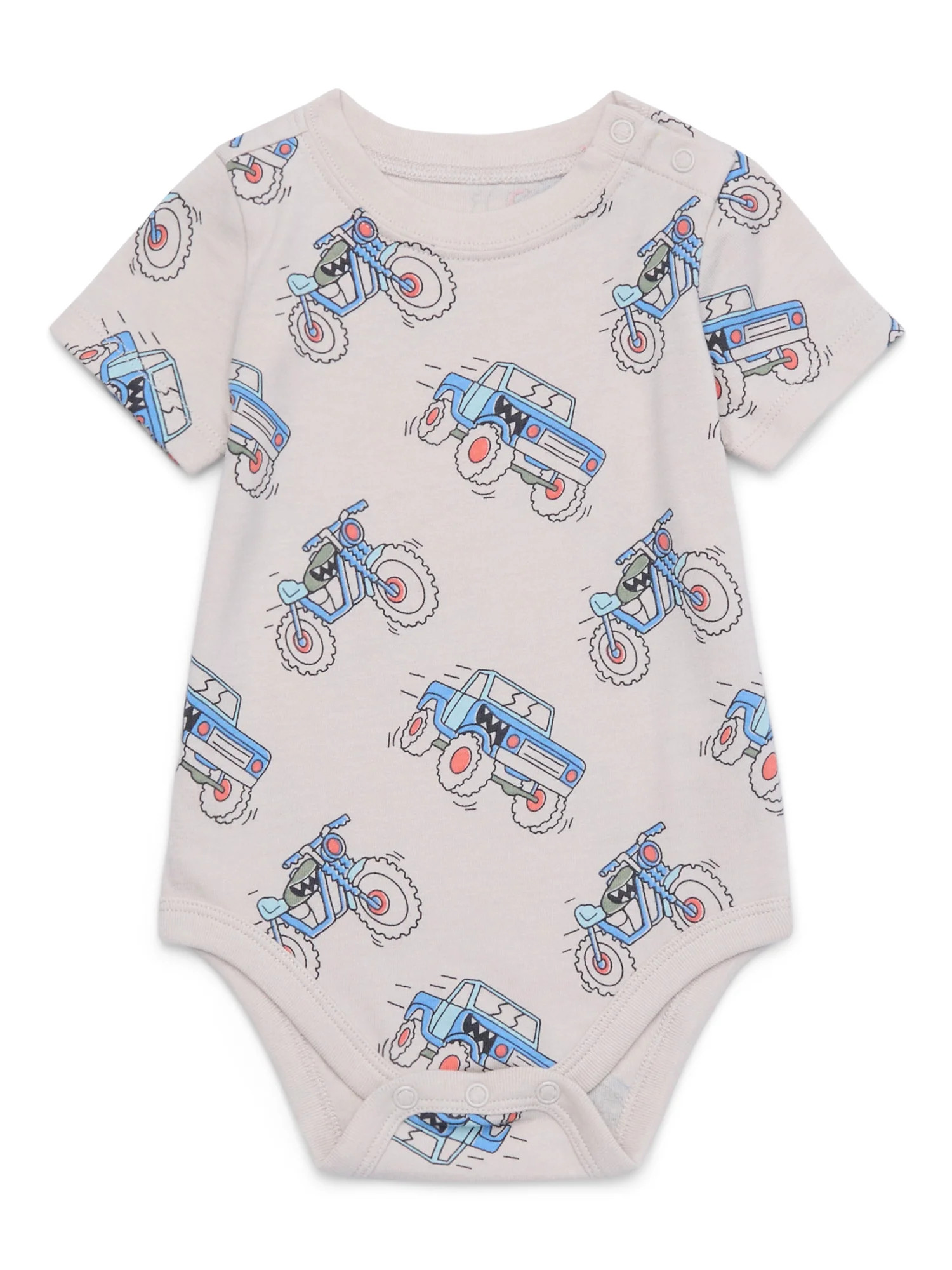 Garanimals Baby Boy Short Sleeve Jersey Printed Bodysuit, Sizes 0-24 Months - Walmart.com | Walmart (US)