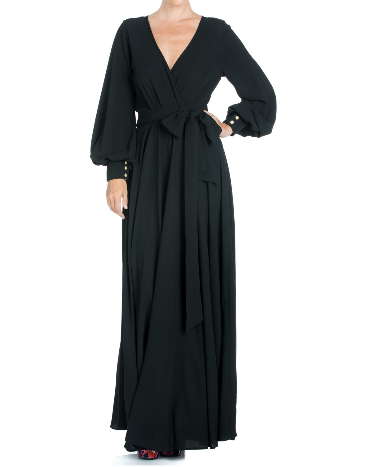 Meghan Fabulous Women's LilyPad Maxi Dress - Black | Macy's