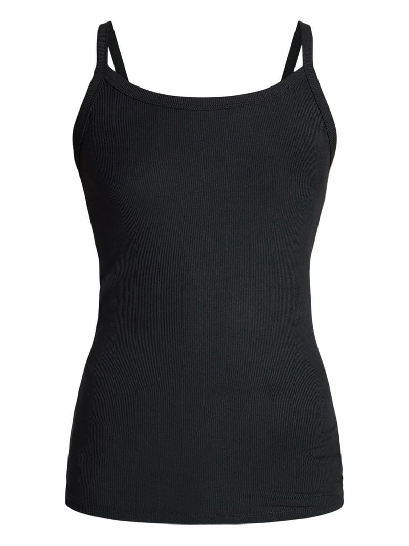 No Boundaries Ribbed Cami Top, Women's XXS-XXL | Walmart (US)