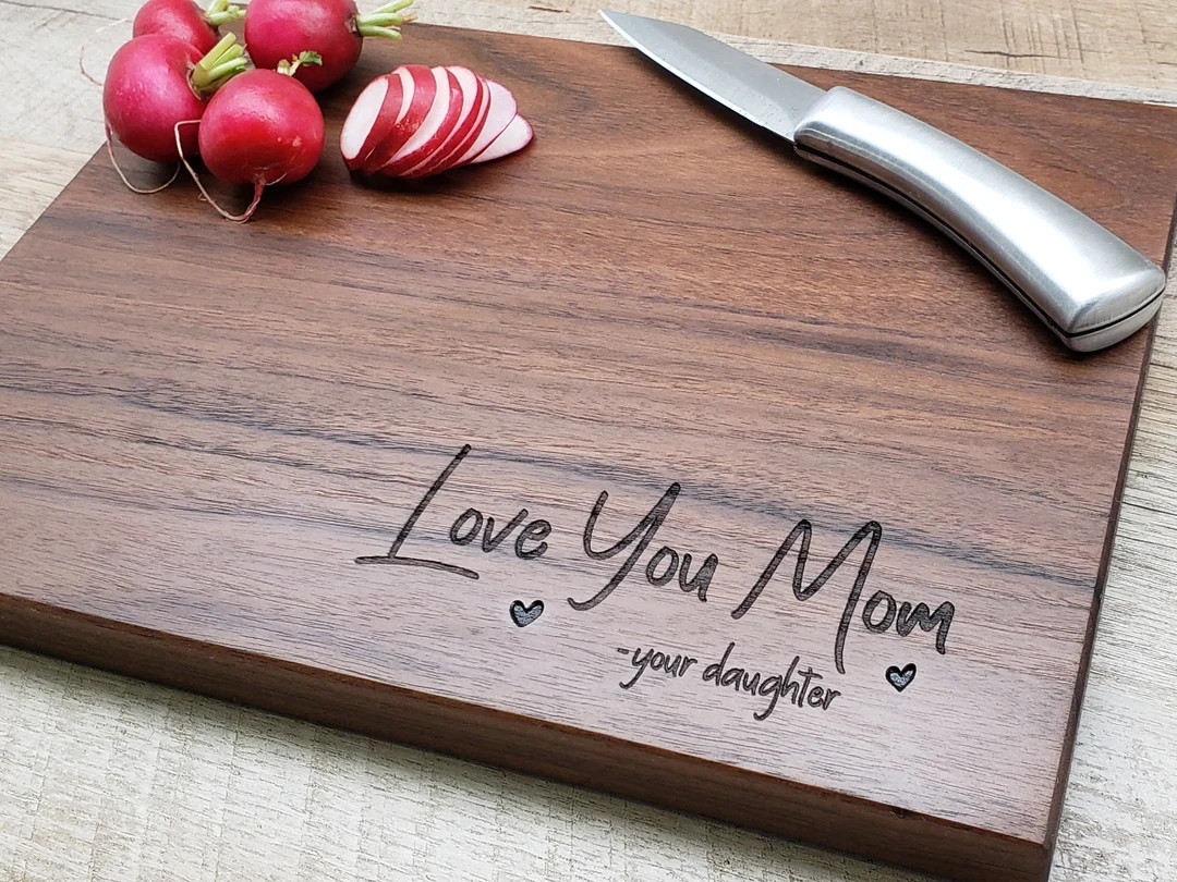 Mother's Day Gift Personalized Cutting Board Walnut Custom Engraved Free Shipping Charcuterie Wed... | Etsy (US)