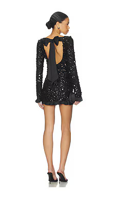 Show Me Your Mumu Maddison Ruffle Dress in Black Metallic Sequins from Revolve.com | Revolve Clothing (Global)