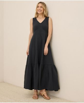 Pact Women's Organic Cotton Coastal Double Gauze Beach To Brunch Dress - Sea salt | Macy's