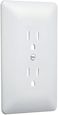 TayMac 2000W Paintable Outlet Cover Wall Plate Frame, White | Amazon (US)