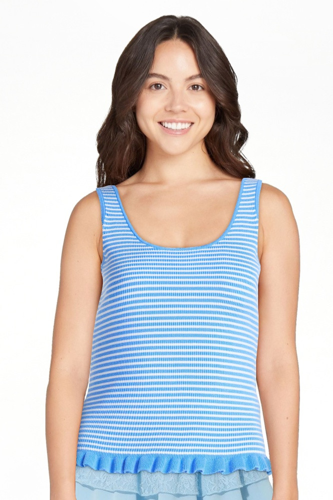 Free Assembly Women's and Women's Plus Ruffle Hem Knit Tank Top, Sizes XS-4X | Walmart (US)