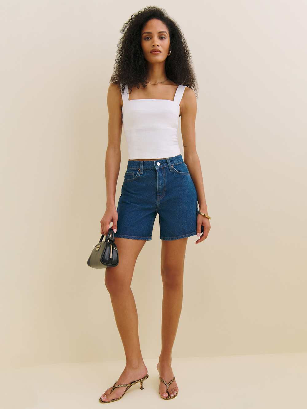 Raye Mid Rise 6” Relaxed Jean Shorts | Reformation (Global)