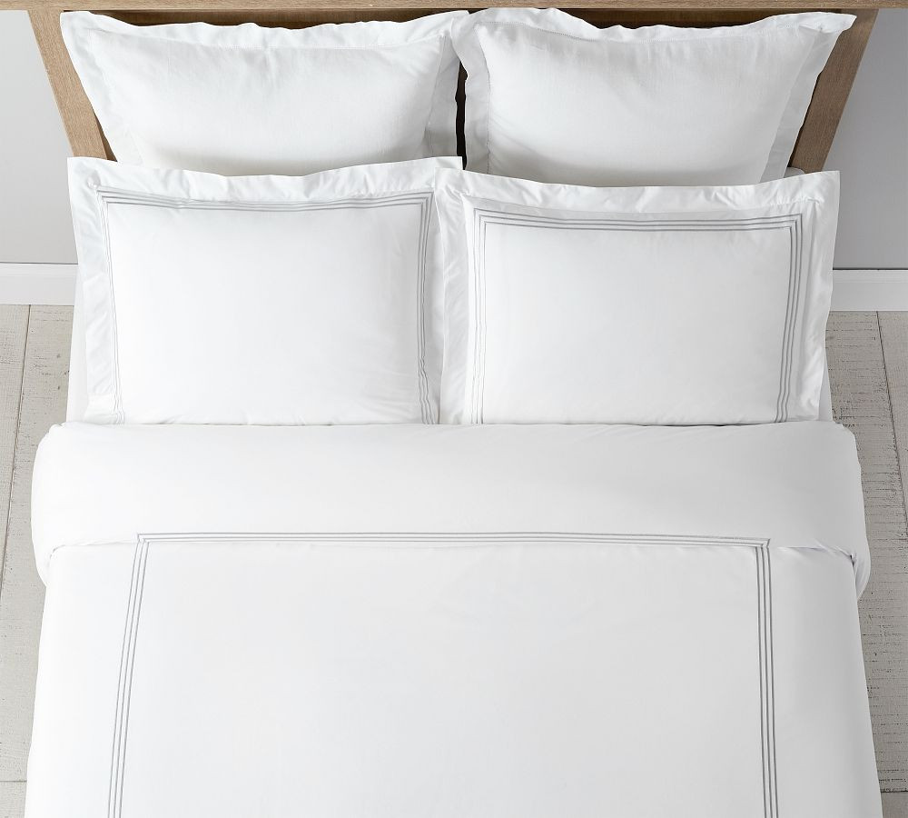 Grand Organic Percale Duvet Cover | Pottery Barn (US)
