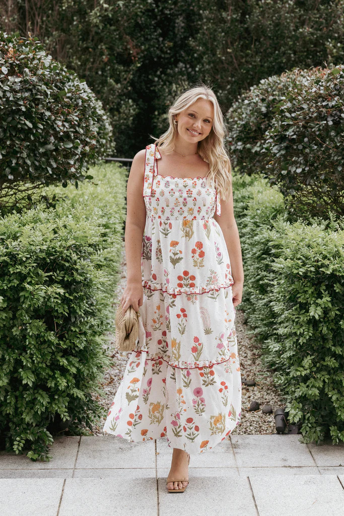 Aurelia Maxi Dress - White Floral | Petal & Pup (AU)
